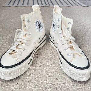 Converse Women's Canvas High-Tops - Cream